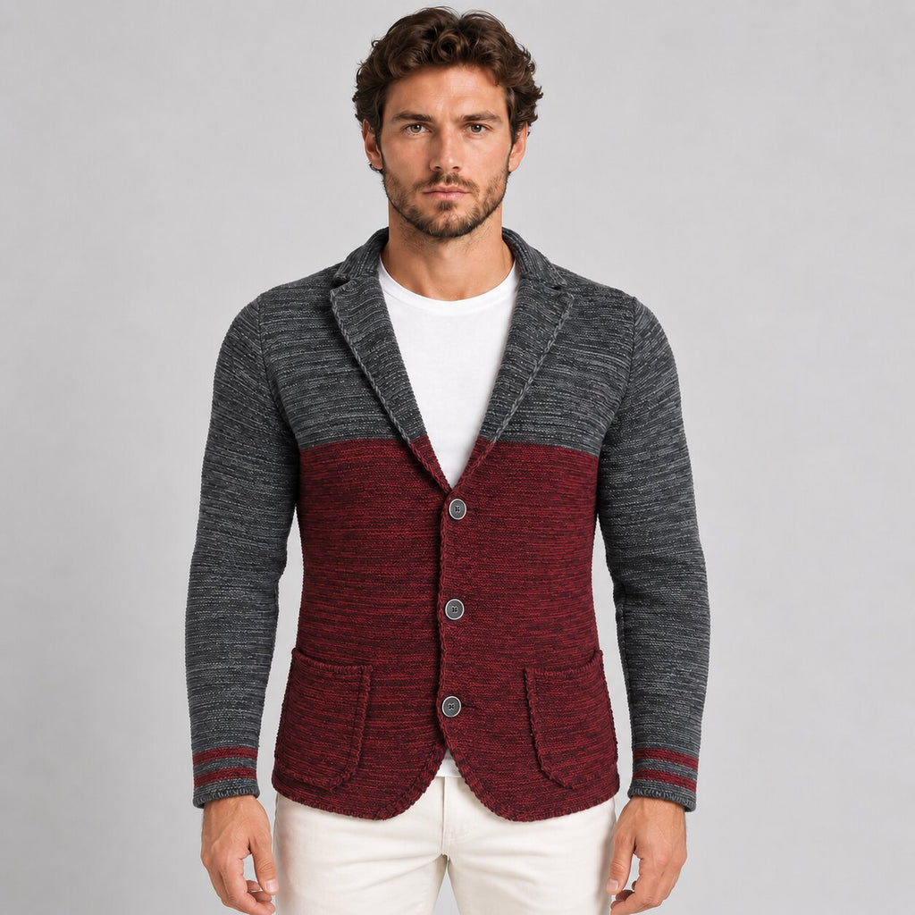 Cardigan da uomo in misto lana, vestibilità slim — Pasquale Jimmy — foto 5