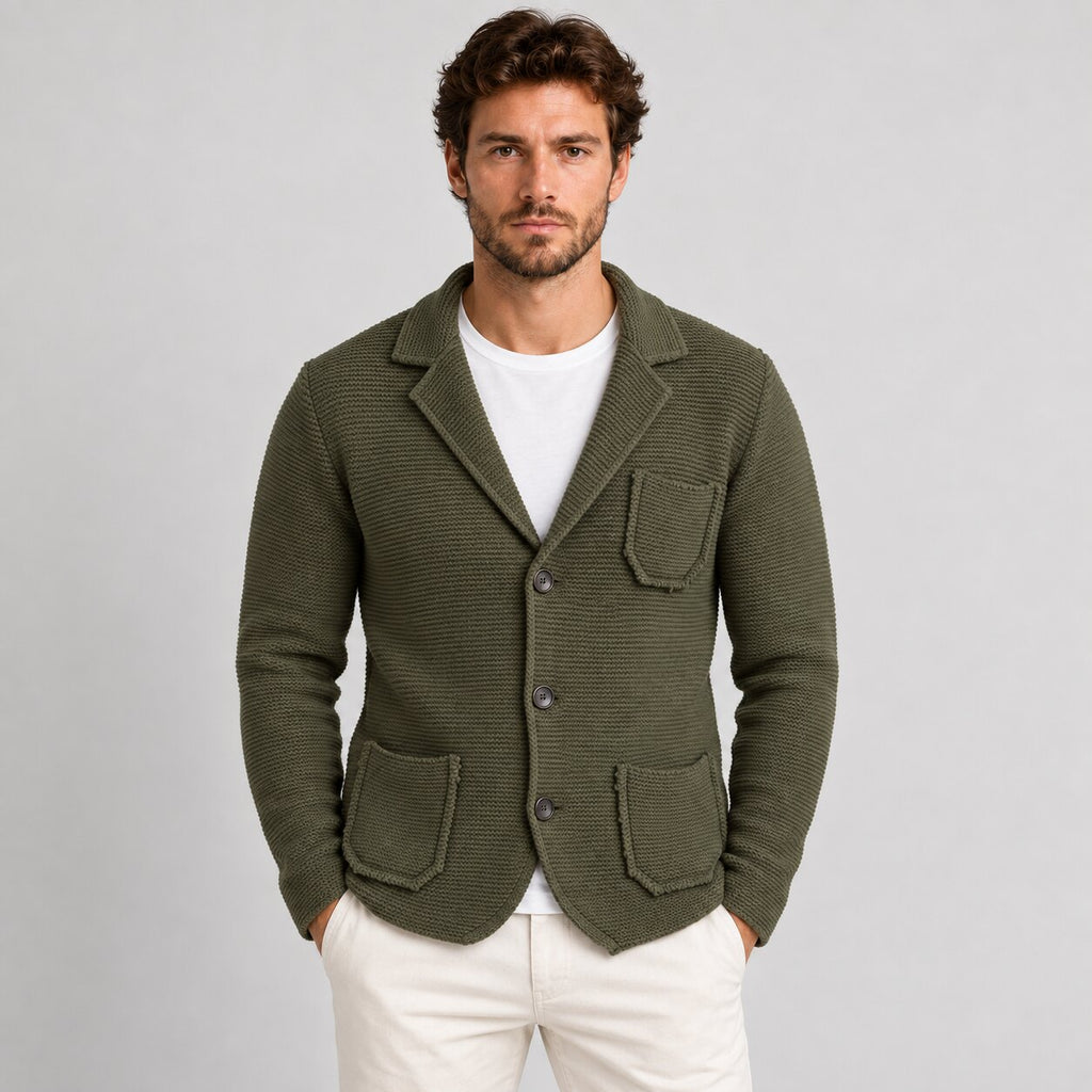 Cardigan da uomo in misto lana, vestibilità slim — Pasquale Jimmy — foto 7