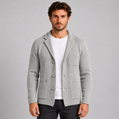 GIACCA CARDIGAN UOMO A NIDO D'APE - 100% COTONE - MADE IN ITALY