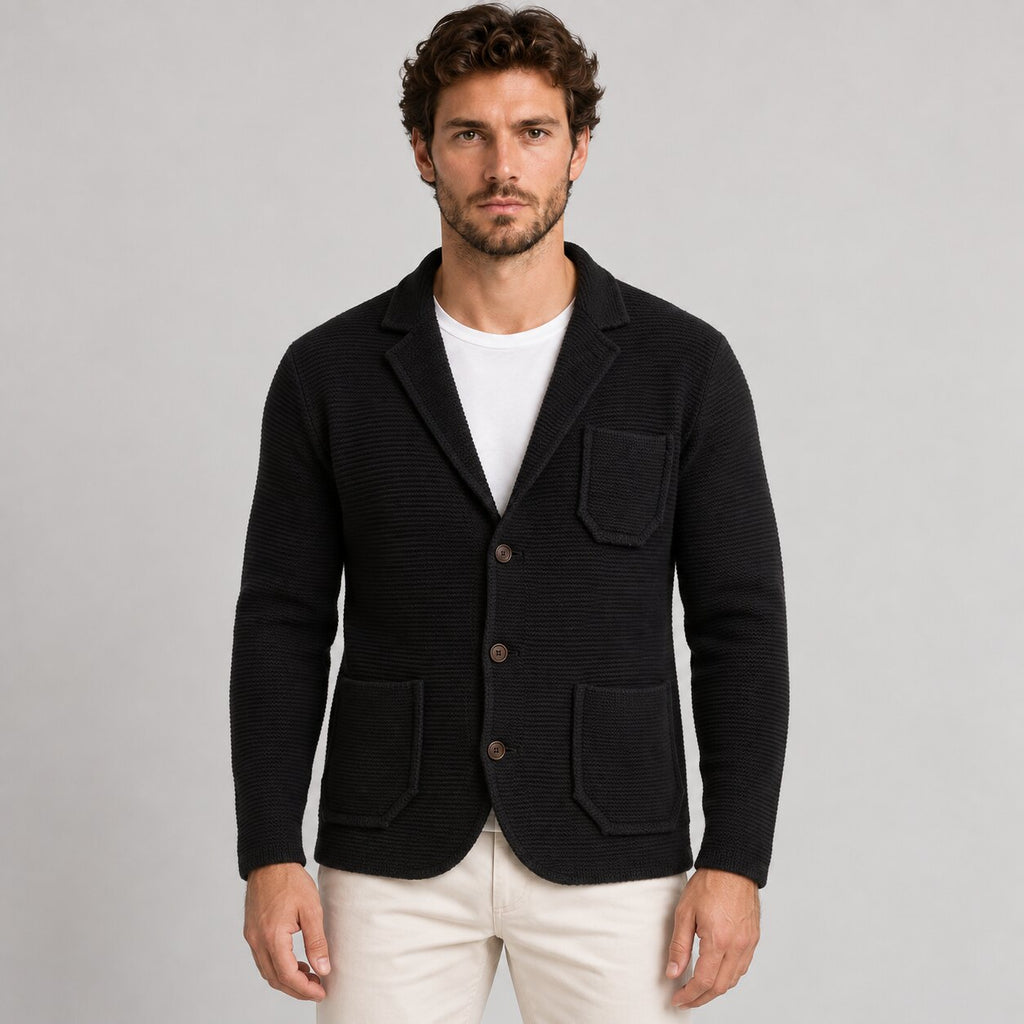 Cardigan da uomo in misto lana, vestibilità slim — Pasquale Jimmy — foto 8