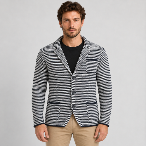 Cardigan blazer da uomo in cotone, vestibilità slim — Pasquale Jimmy