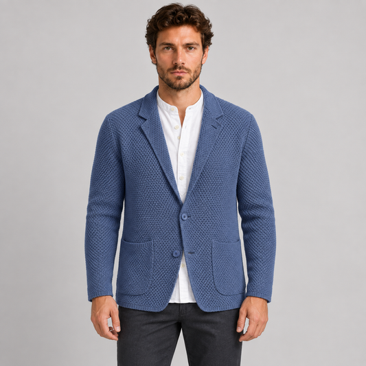 GIACCA UOMO LINKS COTONE CARDIGAN LAVORATA A MAGLIA SLIM FIT