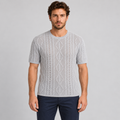 T-shirt da uomo, lavorazione aran, manica corta — Pasquale Jimmy