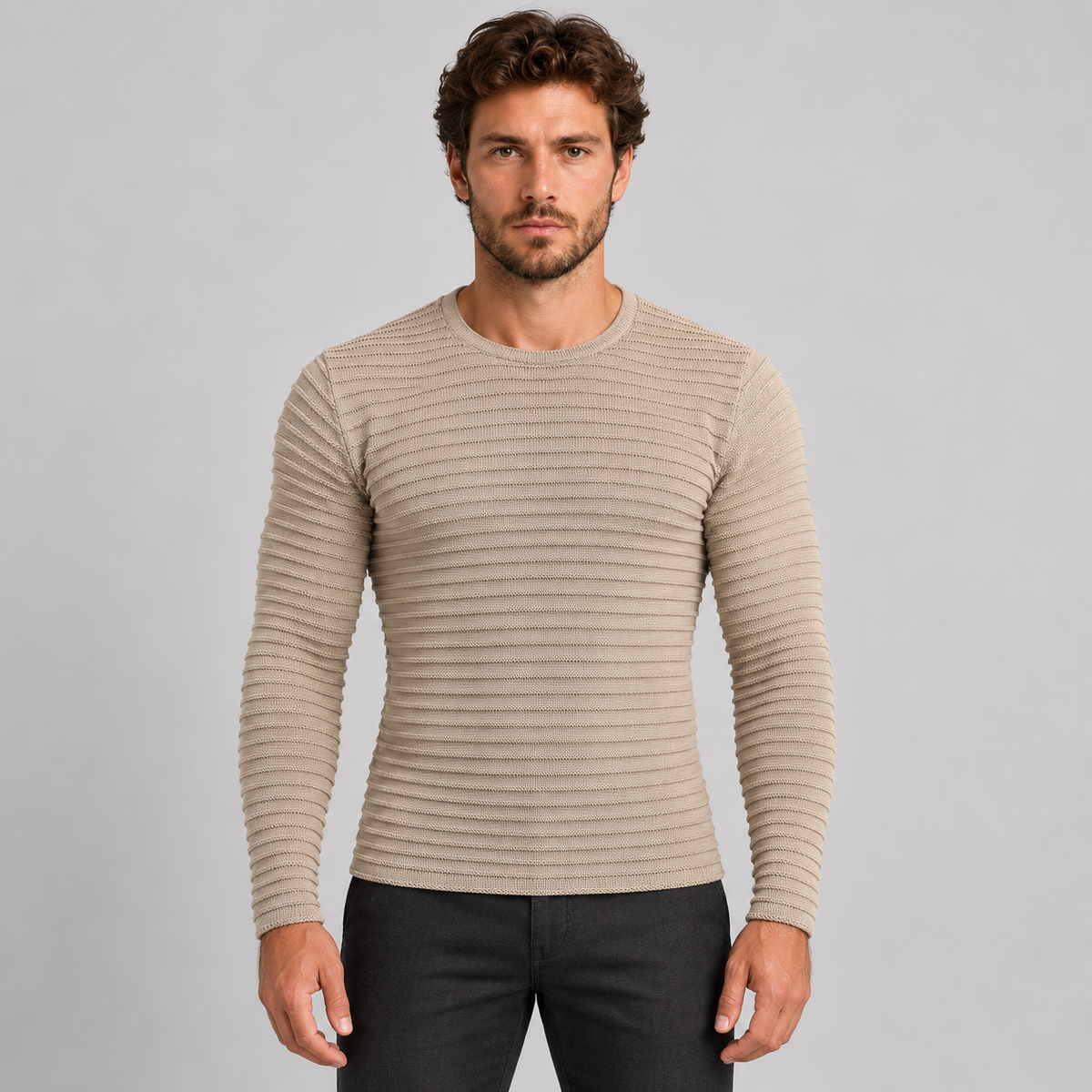 Maglia da uomo in cotone, manica lunga — Pasquale Jimmy