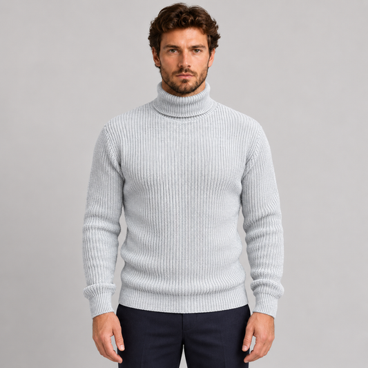 DOLCEVITA MAGLIONE UOMO MISTO LANA COLLO ALTO MAGLIONCINO 100% MADE IN ITALY