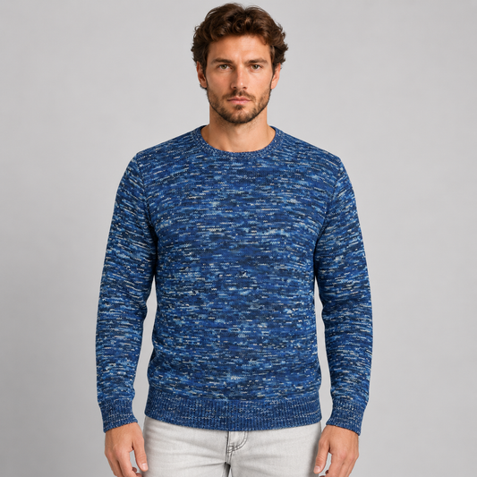 Maglioncino Uomo Girocollo Misto Lana Maglia Rasata Morbida 100% Made in Italy