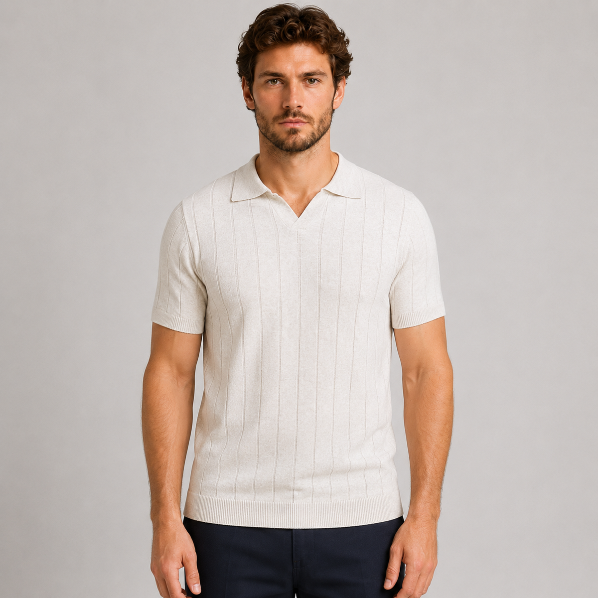 POLO UOMO COTONE A COSTE MAGLIERIA MAGLIA MEZZA MANICA 100% MADE IN ITALY