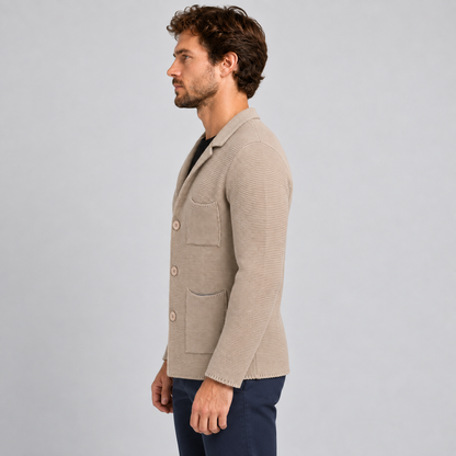 CARDIGAN UOMO 100% COTONE LAVORAZIONE LINKS DOPPIO PETTO SARTORIALE MADE IN ITALY