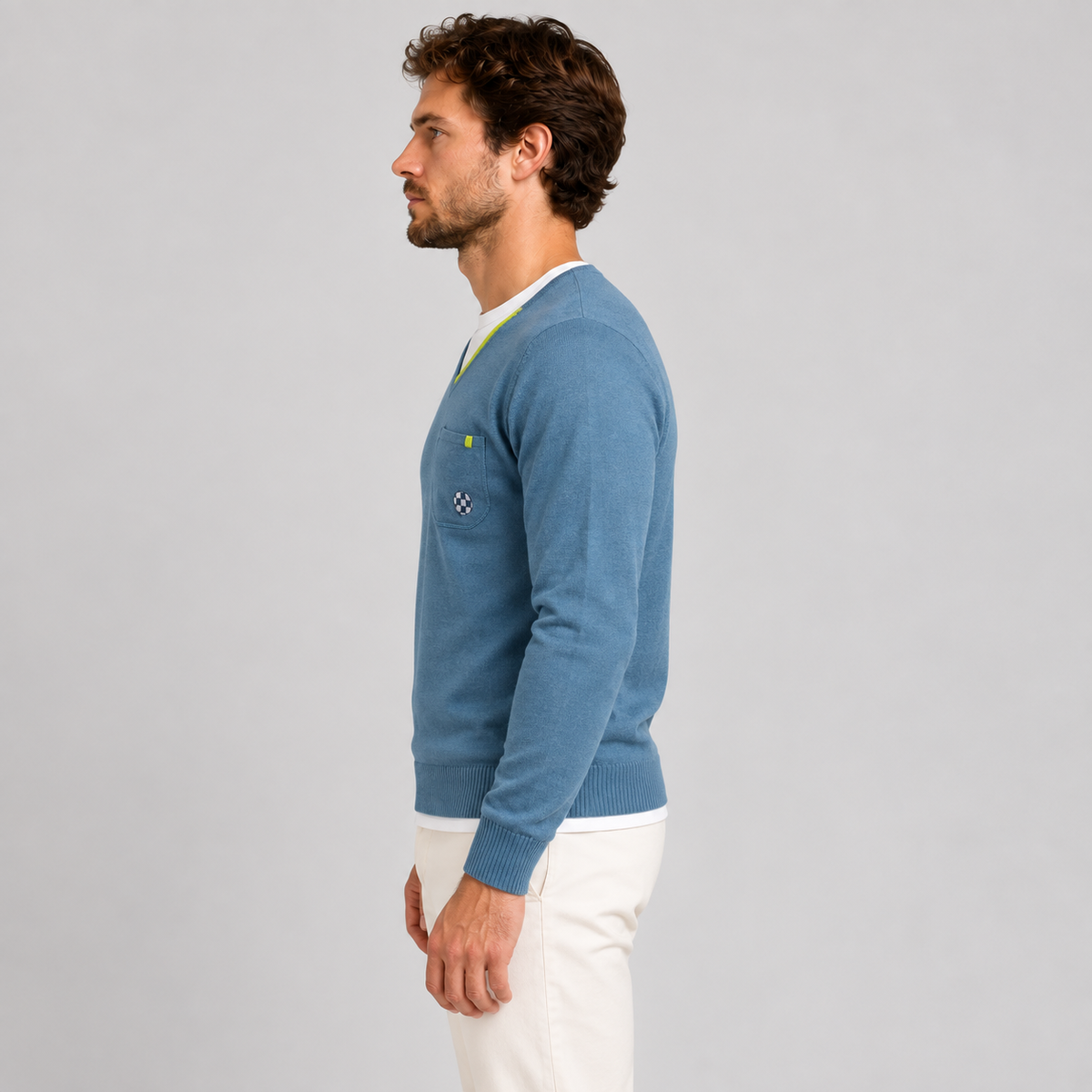 LANGARM-T-SHIRT FÜR HERREN, 100 % BAUMWOLLE, HERGESTELLT IN ITALIEN
