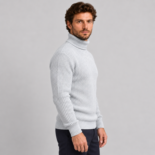 DOLCEVITA MAGLIONE UOMO MISTO LANA COLLO ALTO MAGLIONCINO 100% MADE IN ITALY