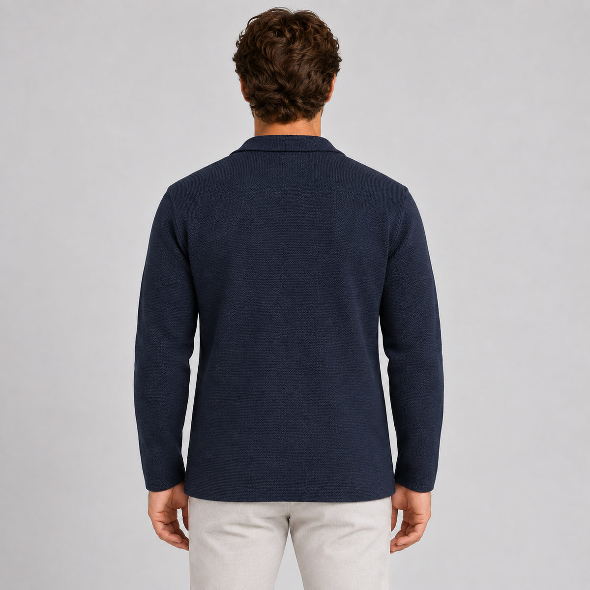 HERREN-CARDIGAN AUS WOLLE, 100 % IN ITALIEN HERGESTELLT