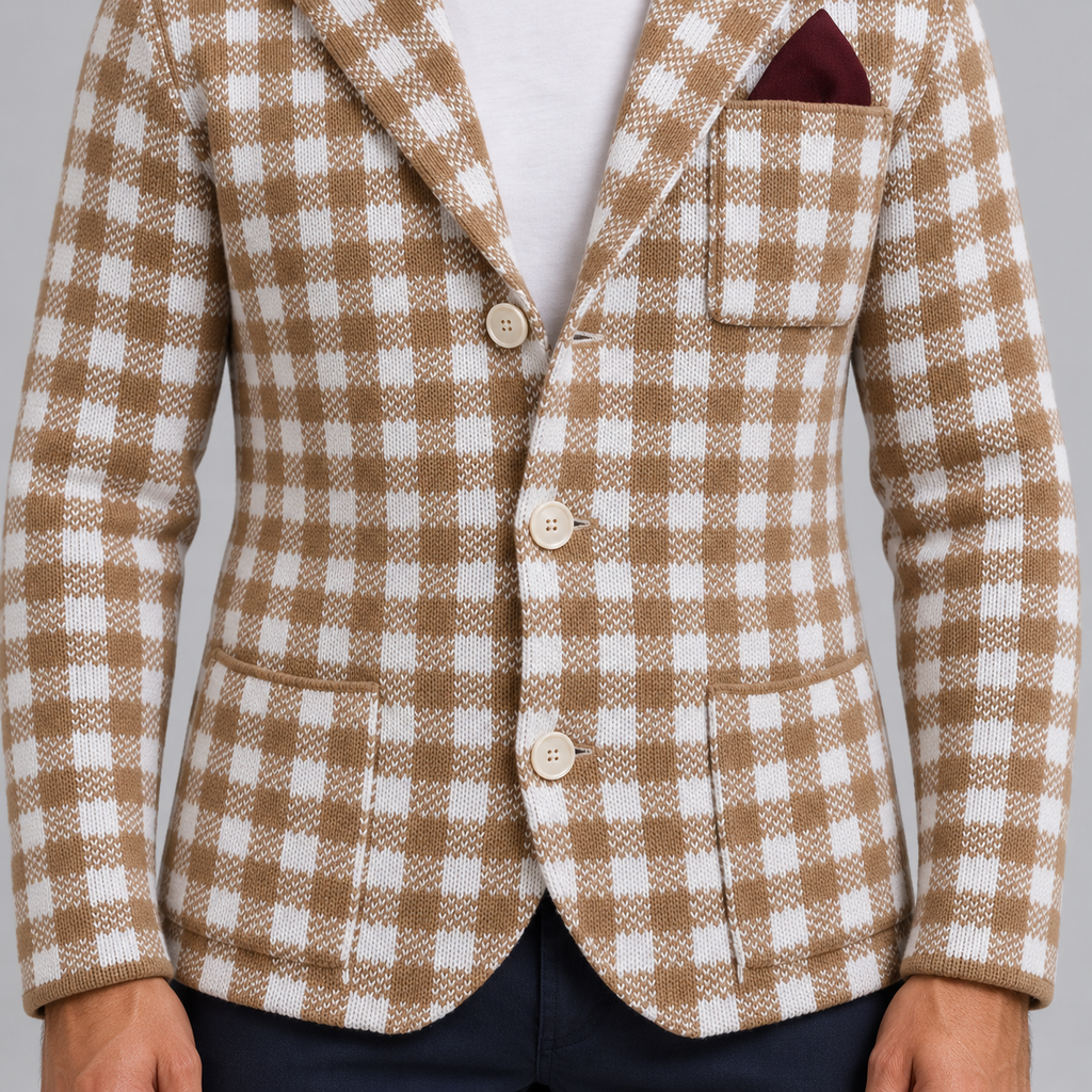 Cardigan da uomo in misto lana, vestibilità slim — Pasquale Jimmy — foto 4