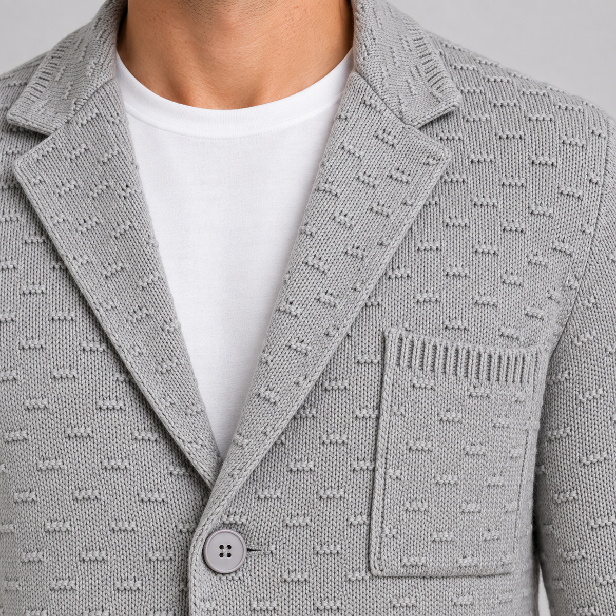 CARDIGAN UOMO GIACCA LANA DOPPIO PETTO SARTORIALE MOTIVO LINKS MADE IN ITALY
