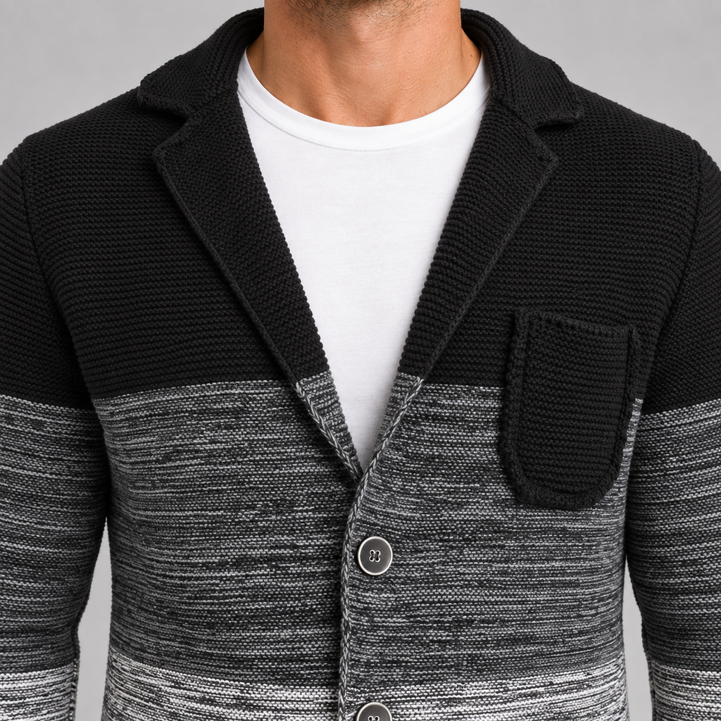Cardigan da uomo in misto lana, vestibilità slim — Pasquale Jimmy — foto 5