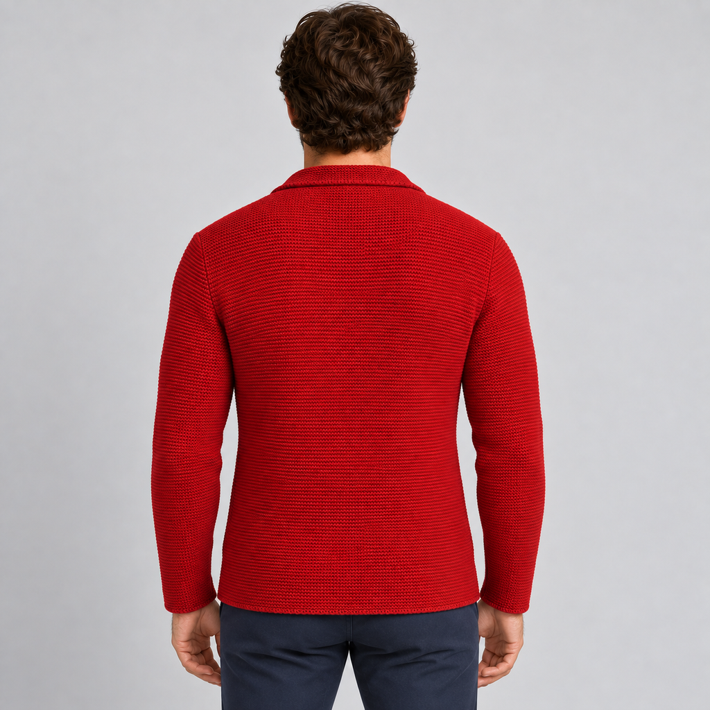 Cardigan da uomo in lana, vestibilità slim — Pasquale Jimmy — foto 6