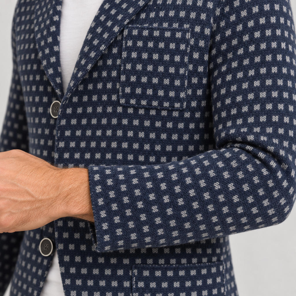 Cardigan da uomo in misto lana, vestibilità slim — Pasquale Jimmy — foto 4