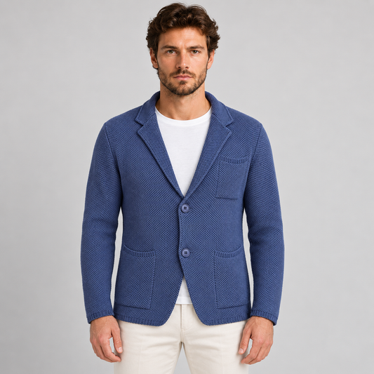 GIACCA UOMO COTONE LAVORAZIONE NIDO D'APE CARDIGAN MAGLIERIA  MADE IN ITALY