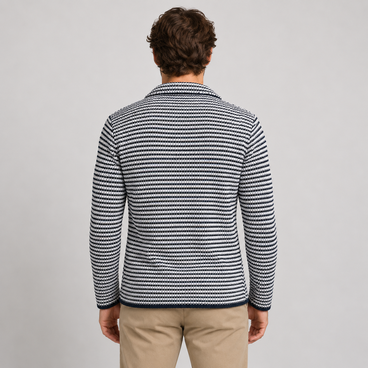 Cardigan blazer da uomo in cotone, vestibilità slim — Pasquale Jimmy — foto 6