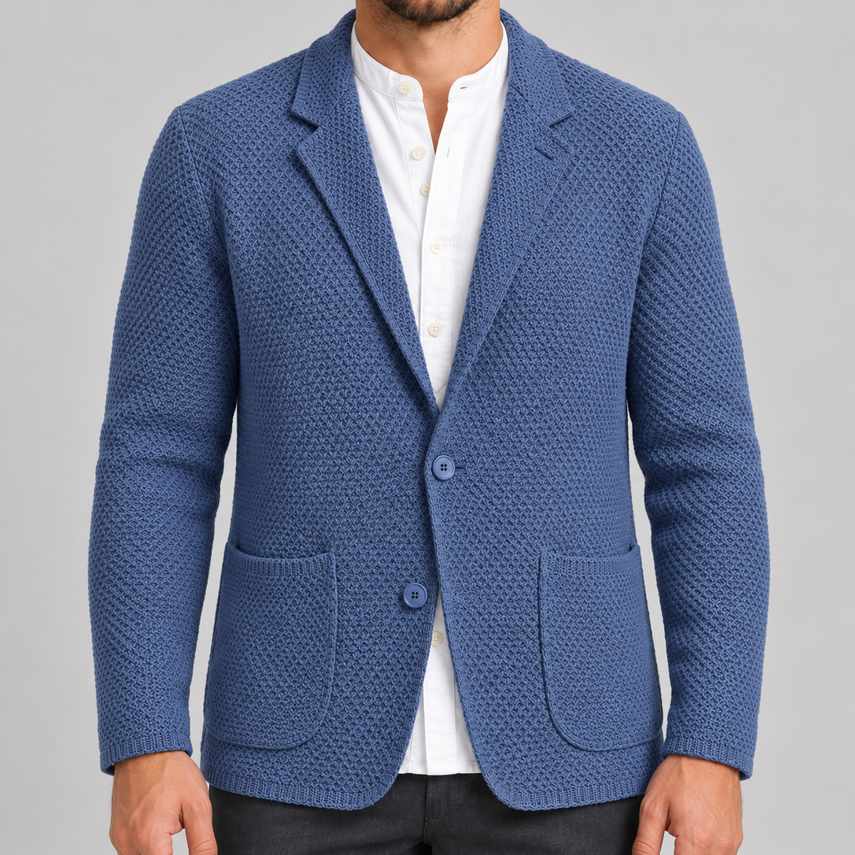 GIACCA UOMO LINKS COTONE CARDIGAN LAVORATA A MAGLIA SLIM FIT