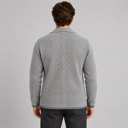 GIACCA UOMO CARDIGAN LANA SARTORIALE DOPPIA MAGLIA INGLESE  100% MADE IN ITALY
