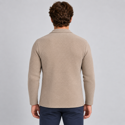 CARDIGAN UOMO 100% COTONE LAVORAZIONE LINKS DOPPIO PETTO SARTORIALE MADE IN ITALY