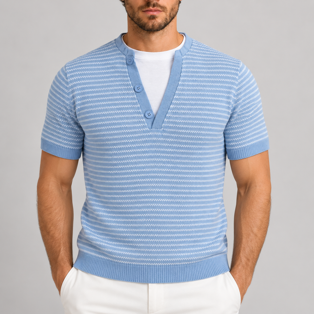 GIROCOLLO UOMO MAGLIERIA PUNTA T-SHIRT COTONE MANICA CORTA 100% MADE IN ITALY