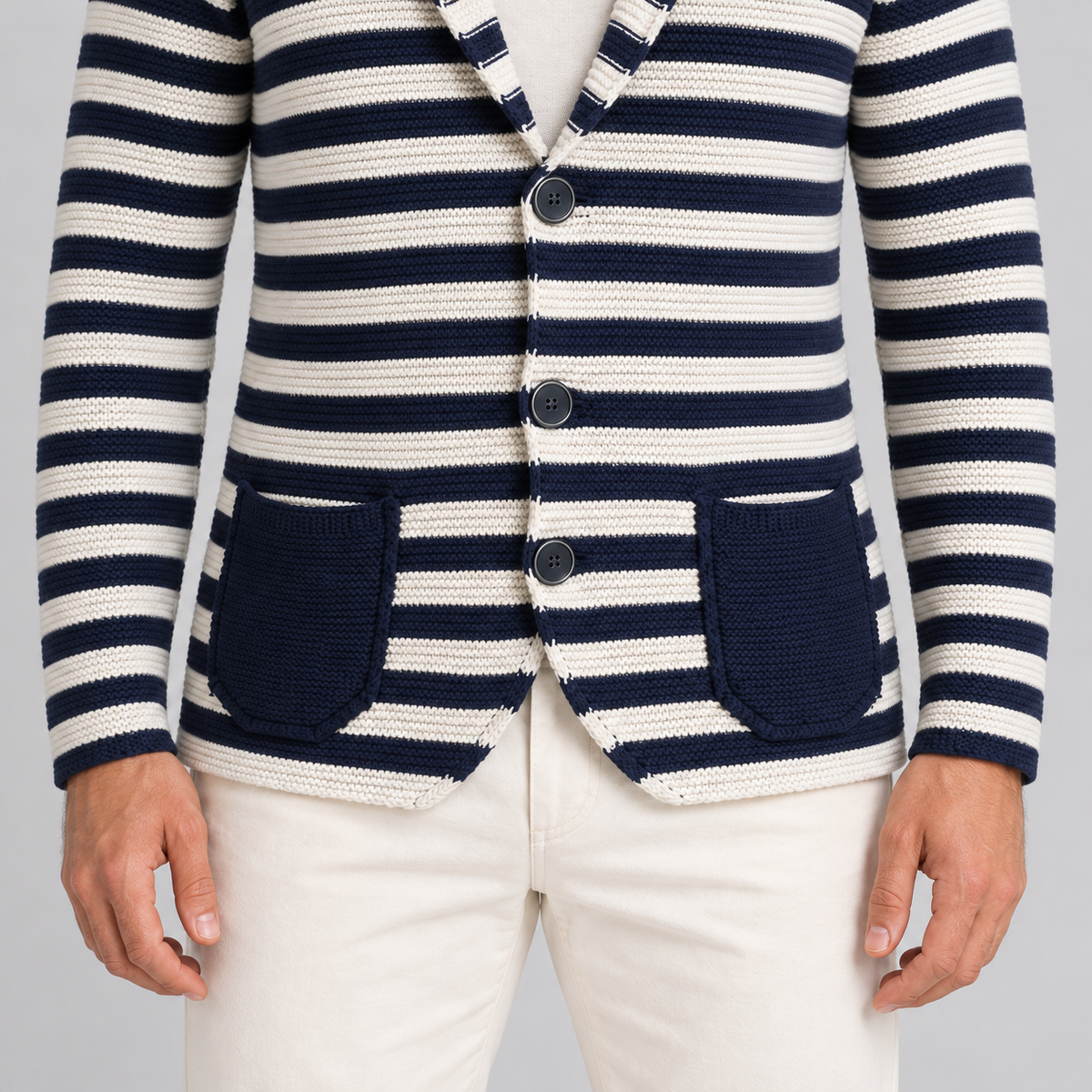MEN'S COTTON JACKET BLAZER CARDIGAN CASUAL MADE IN ITALY SLIM JACKET 100% Made in Italy