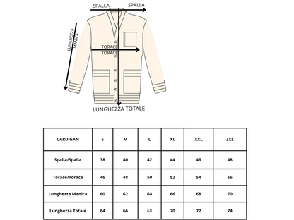 CARDIGAN UOMO 100% COTONE LAVORAZIONE LINKS DOPPIO PETTO SARTORIALE MADE IN ITALY - Pasqualejimmy