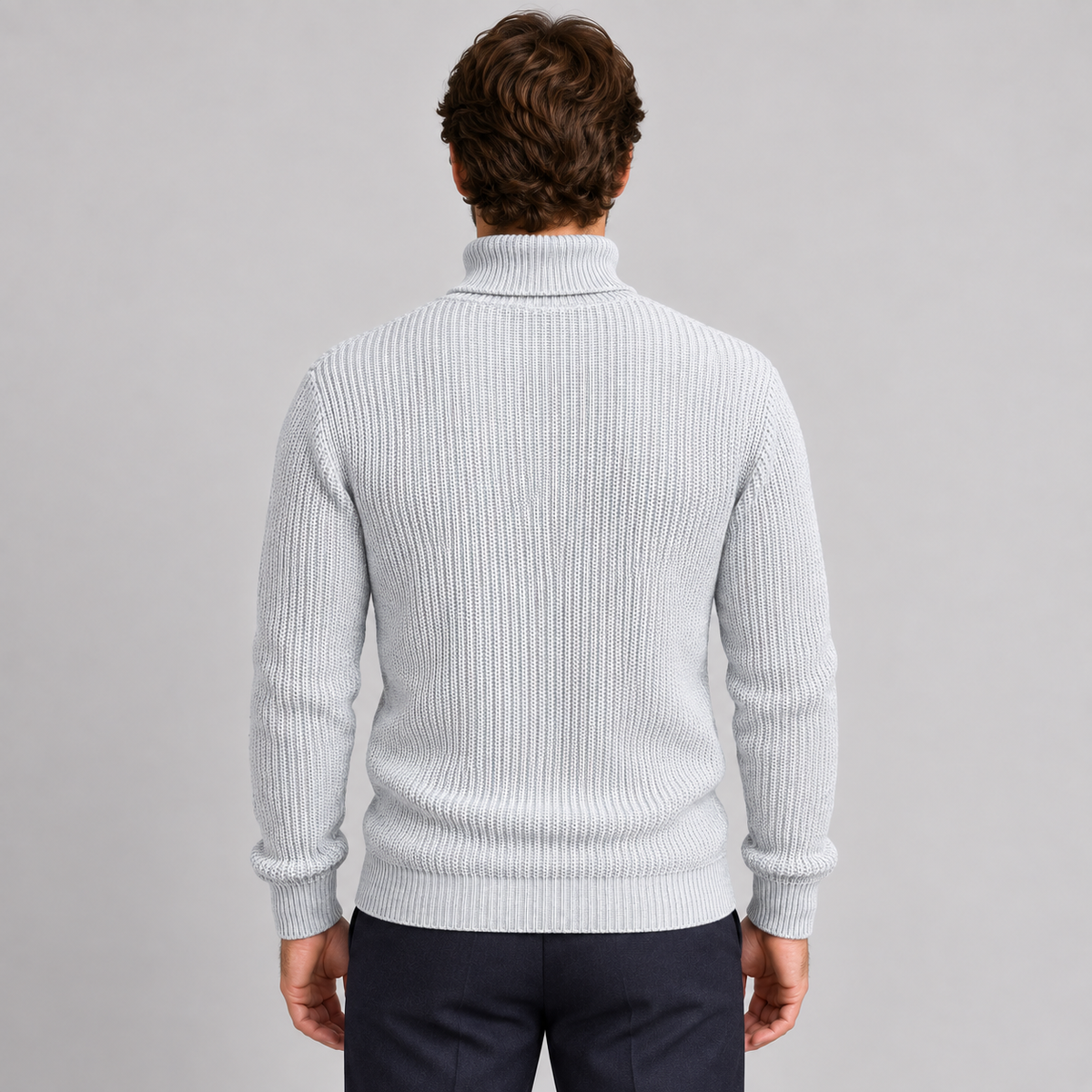DOLCEVITA MAGLIONE UOMO MISTO LANA COLLO ALTO MAGLIONCINO 100% MADE IN ITALY
