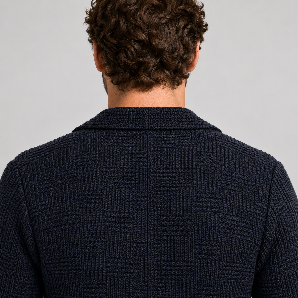 CARDIGAN UOMO COTONE DOPPIO PETTO SARTORIALE GIACCA MADE IN ITALY