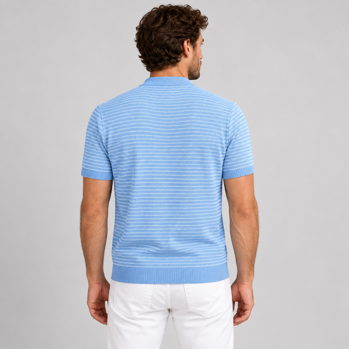 T-shirt da uomo in cotone, manica corta — Pasquale Jimmy — foto 4