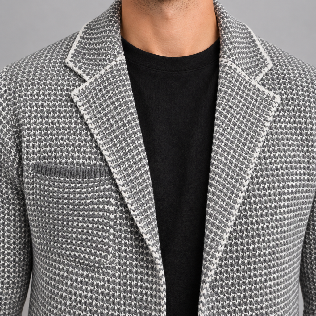 GIACCA UOMO CARDIGAN LANA SARTORIALE DOPPIA MAGLIA INGLESE  100% MADE IN ITALY