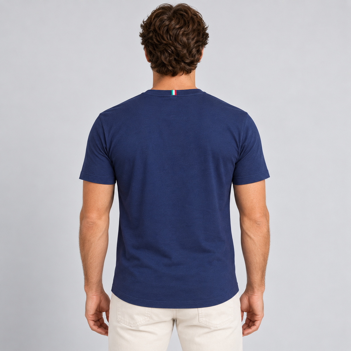 T-SHIRT UOMO 100% COTONE MANICA CORTA MAGLIETTA CON RICAMO VESPA MADE IN ITALY