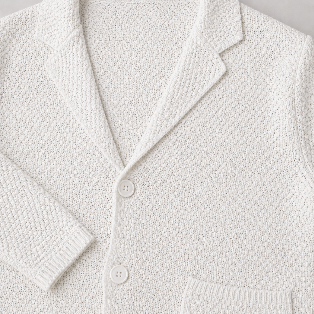 Cardigan blazer da uomo in cotone, lavorazione links, vestibilità slim — Pasquale Jimmy — foto 3