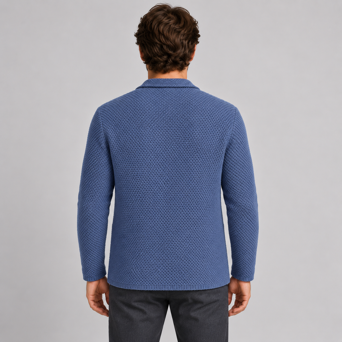 GIACCA UOMO LINKS COTONE CARDIGAN LAVORATA A MAGLIA SLIM FIT