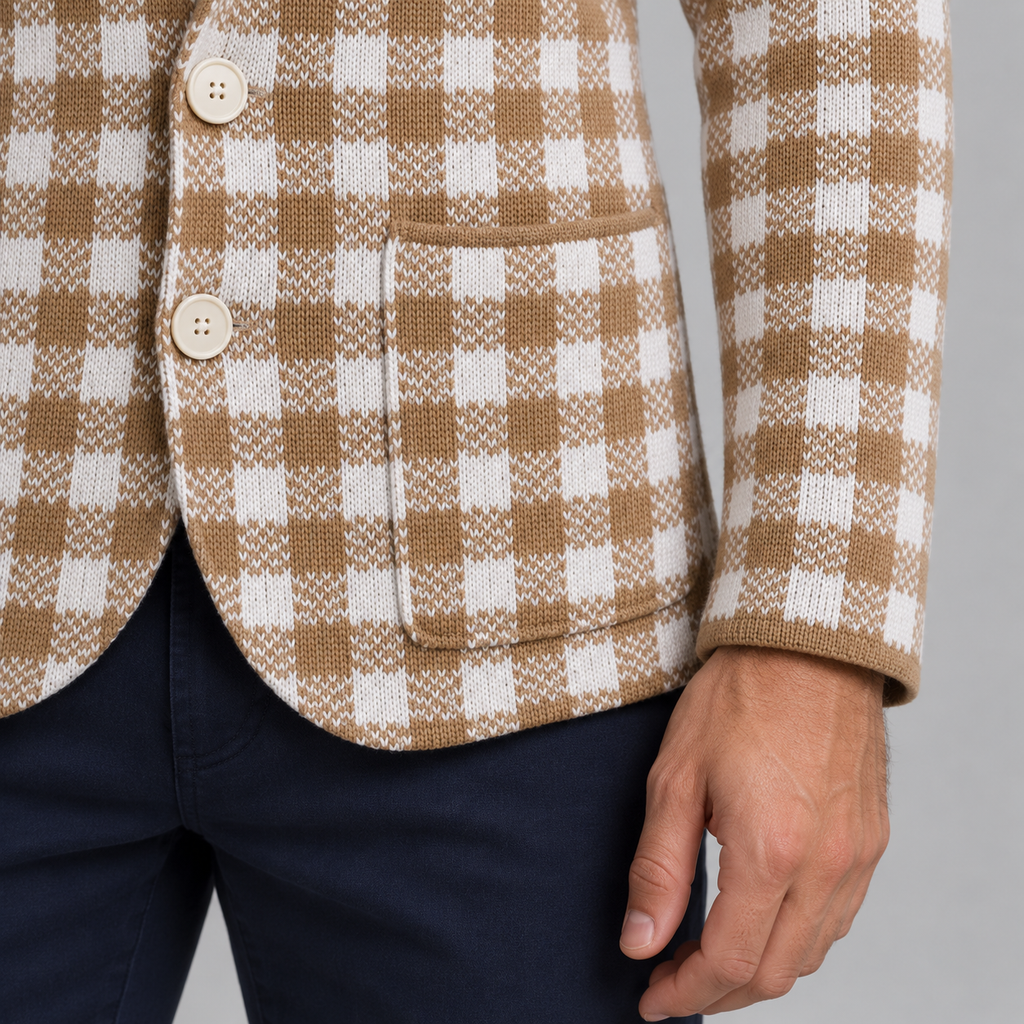 Cardigan da uomo in misto lana, vestibilità slim — Pasquale Jimmy — foto 3