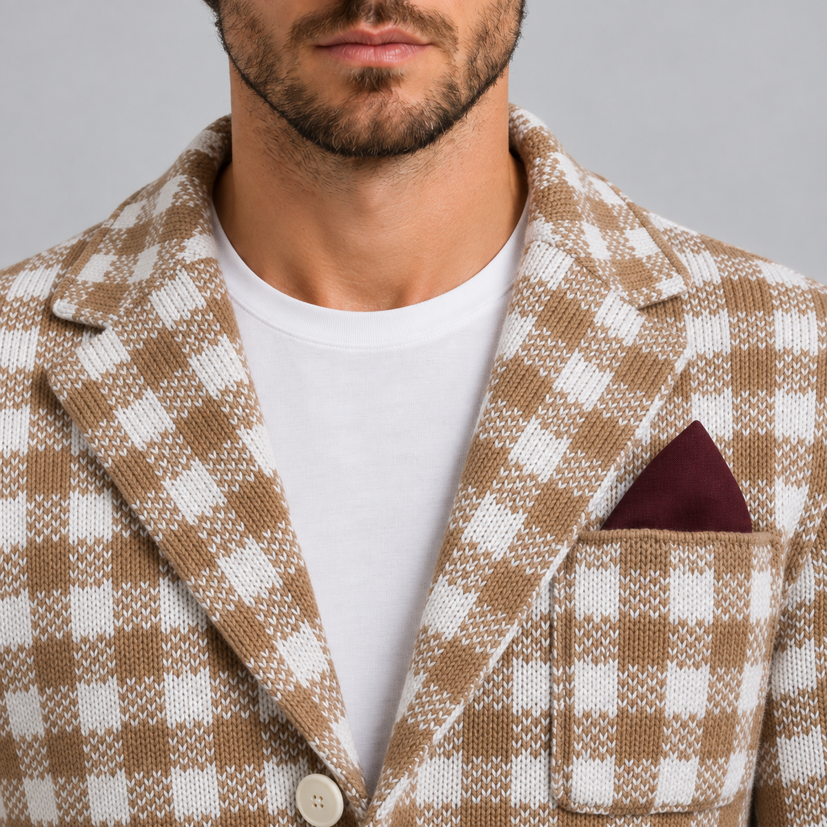 Cardigan da uomo in misto lana, vestibilità slim — Pasquale Jimmy — foto 5