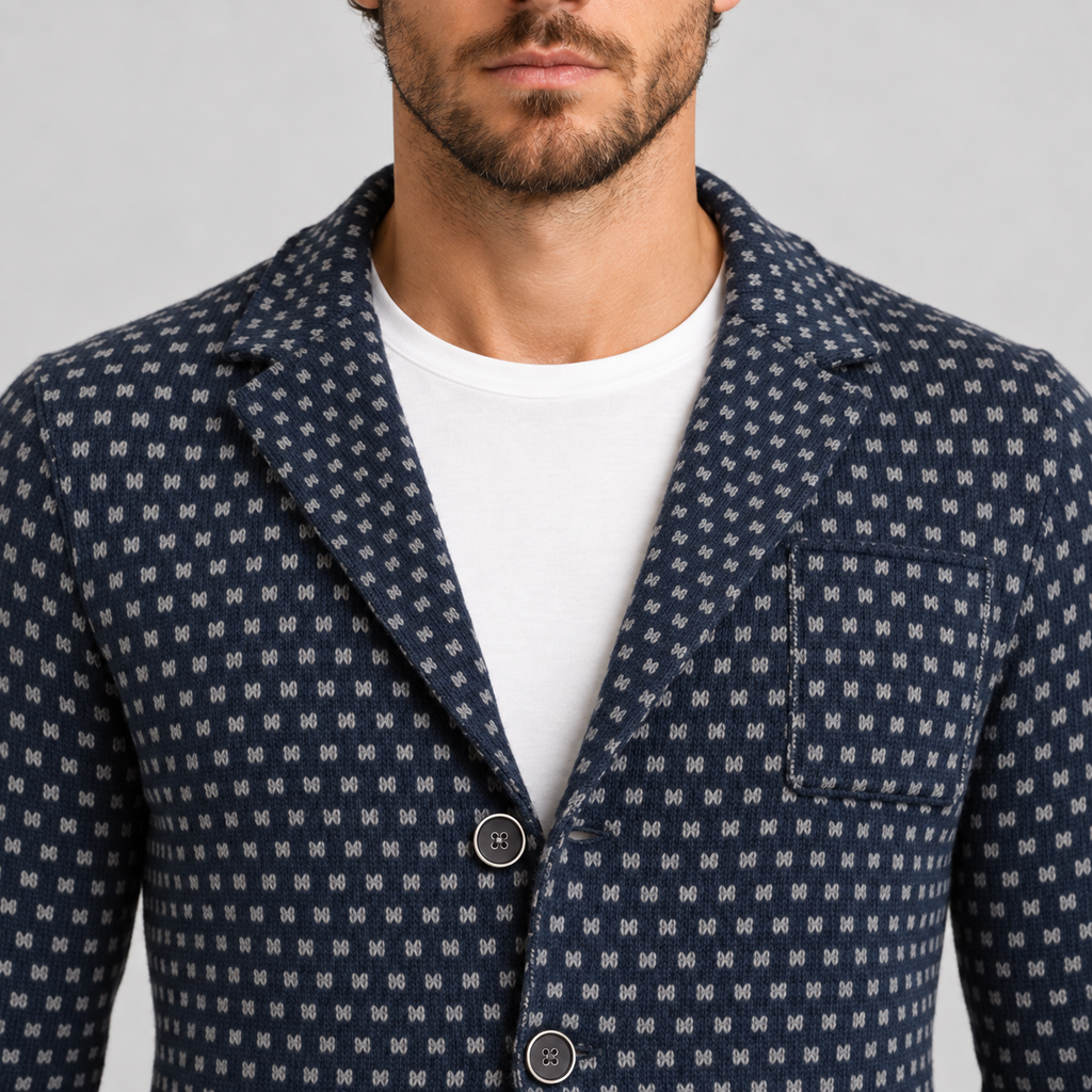 Cardigan da uomo in misto lana, vestibilità slim — Pasquale Jimmy — foto 6