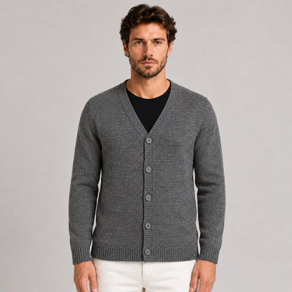 GIACCA UOMO CARDIGAN SARTORIALE LANA CON SCOLLO A V 100% MADE IN ITALY