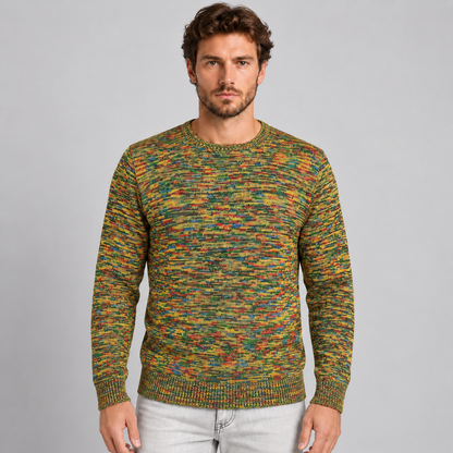 Maglioncino Uomo Girocollo Misto Lana Maglia Rasata Morbida 100% Made in Italy