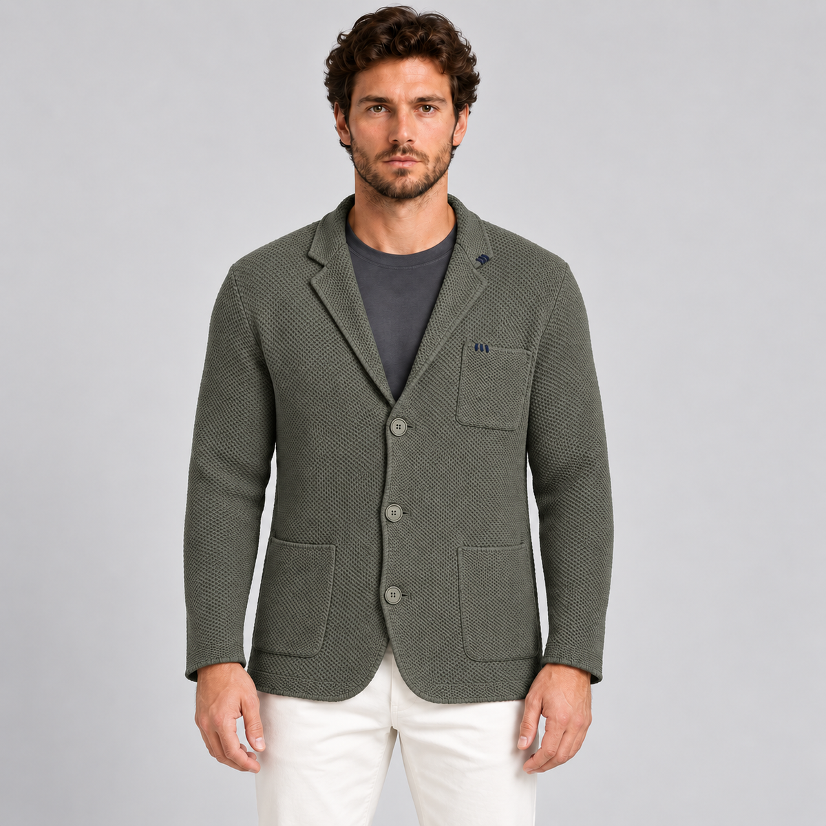 CARDIGAN UOMO COTONE MAGLIERIA GIACCA LAVORATA A MAGLIA 100% MADE IN ITALY