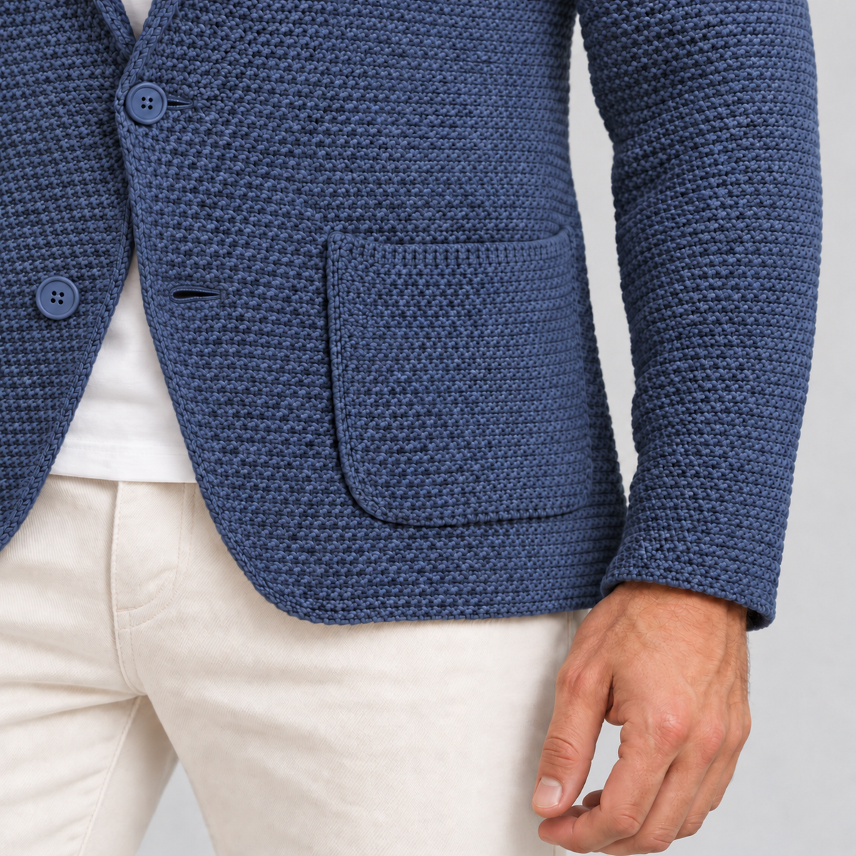 GIACCA UOMO LINKS COTONE CARDIGAN LAVORATA A MAGLIA SLIM FIT