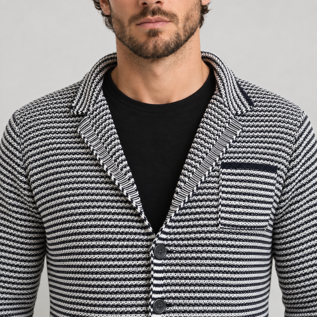 Cardigan blazer da uomo in cotone, vestibilità slim — Pasquale Jimmy — foto 5