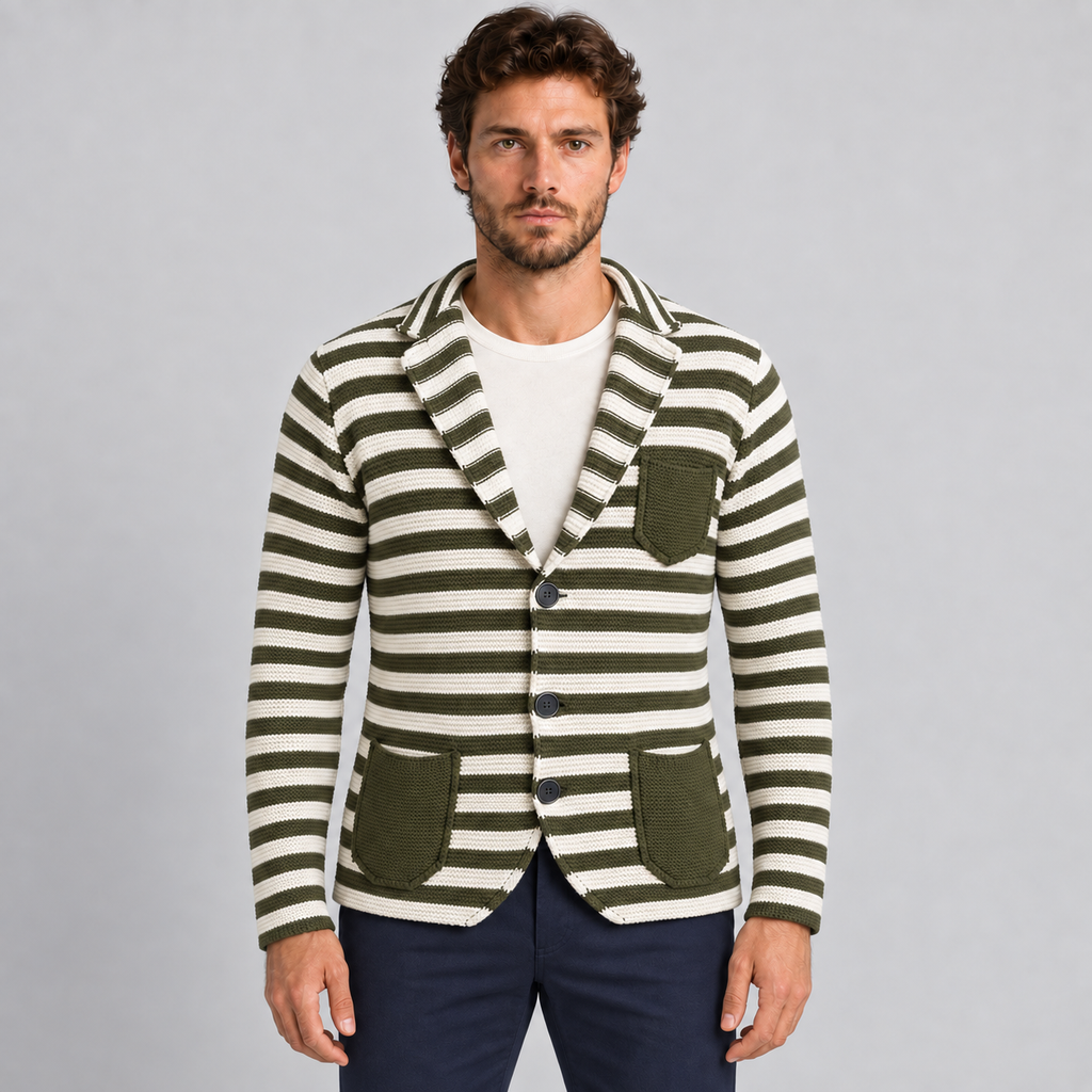 Cardigan blazer da uomo in cotone, vestibilità slim — Pasquale Jimmy — foto 6