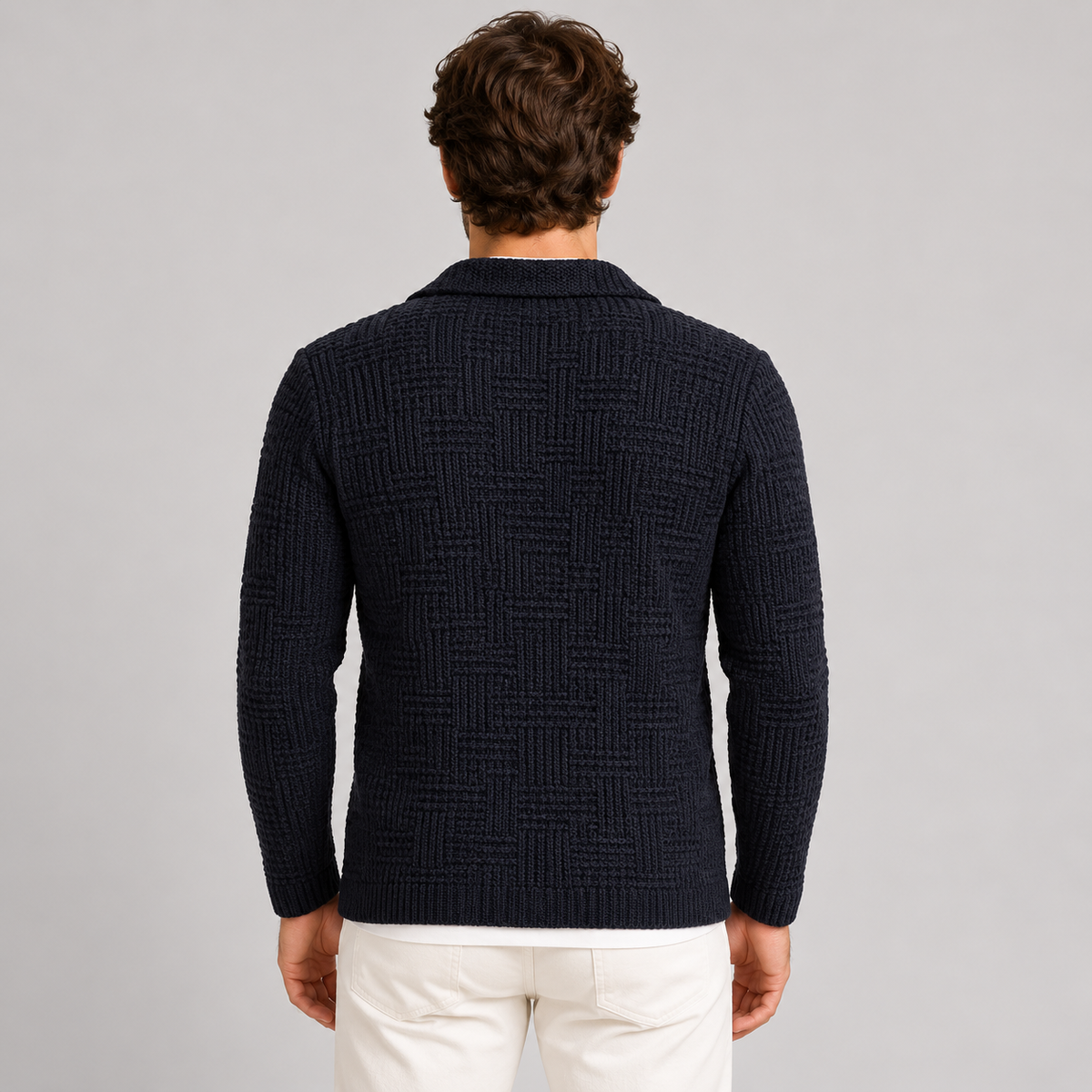 Cardigan da uomo in cotone, doppio petto — Pasquale Jimmy — foto 6