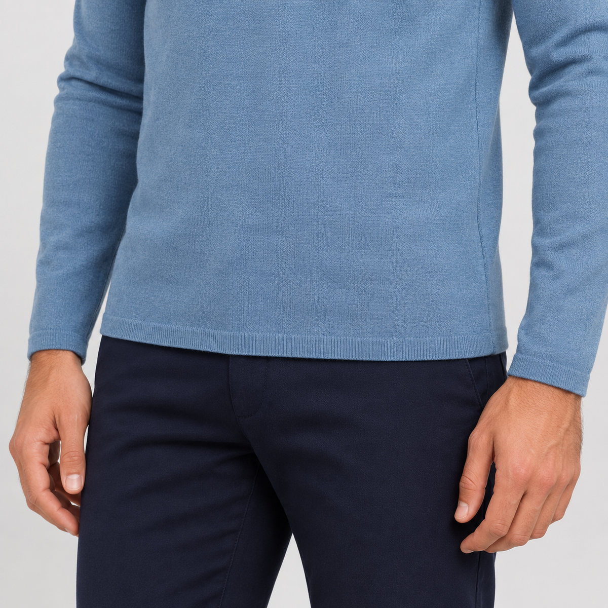 Maglia uomo cotone manica lunga maglietta maglieria con taschino made in Italy