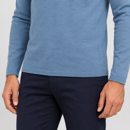 Maglia uomo cotone manica lunga maglietta maglieria con taschino made in Italy