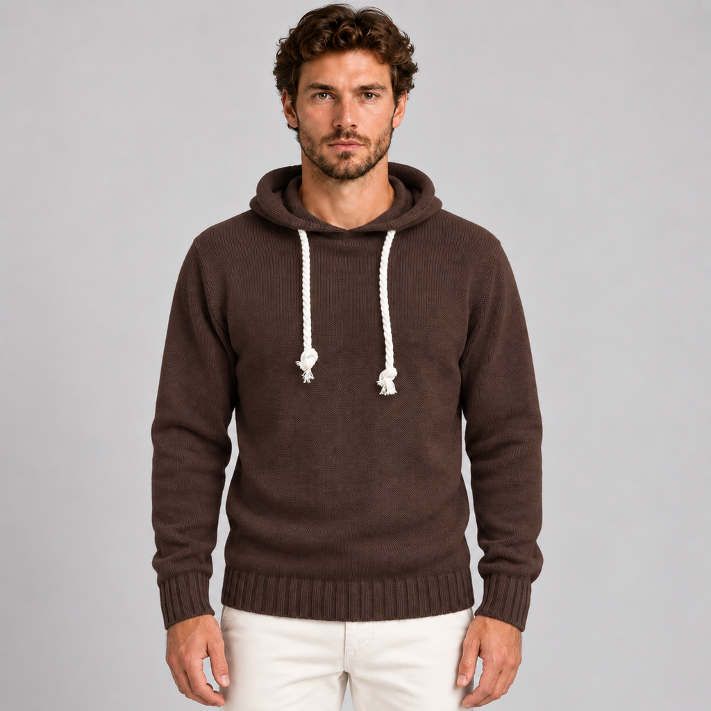 Maglia da uomo in misto lana, con cappuccio — Pasquale Jimmy — foto 6
