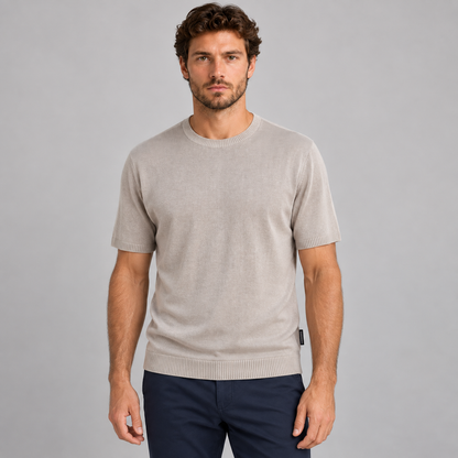 Girocollo Uomo Cotone Rasato Maglia Maglieria Casual Leggero 100% Made in Italy