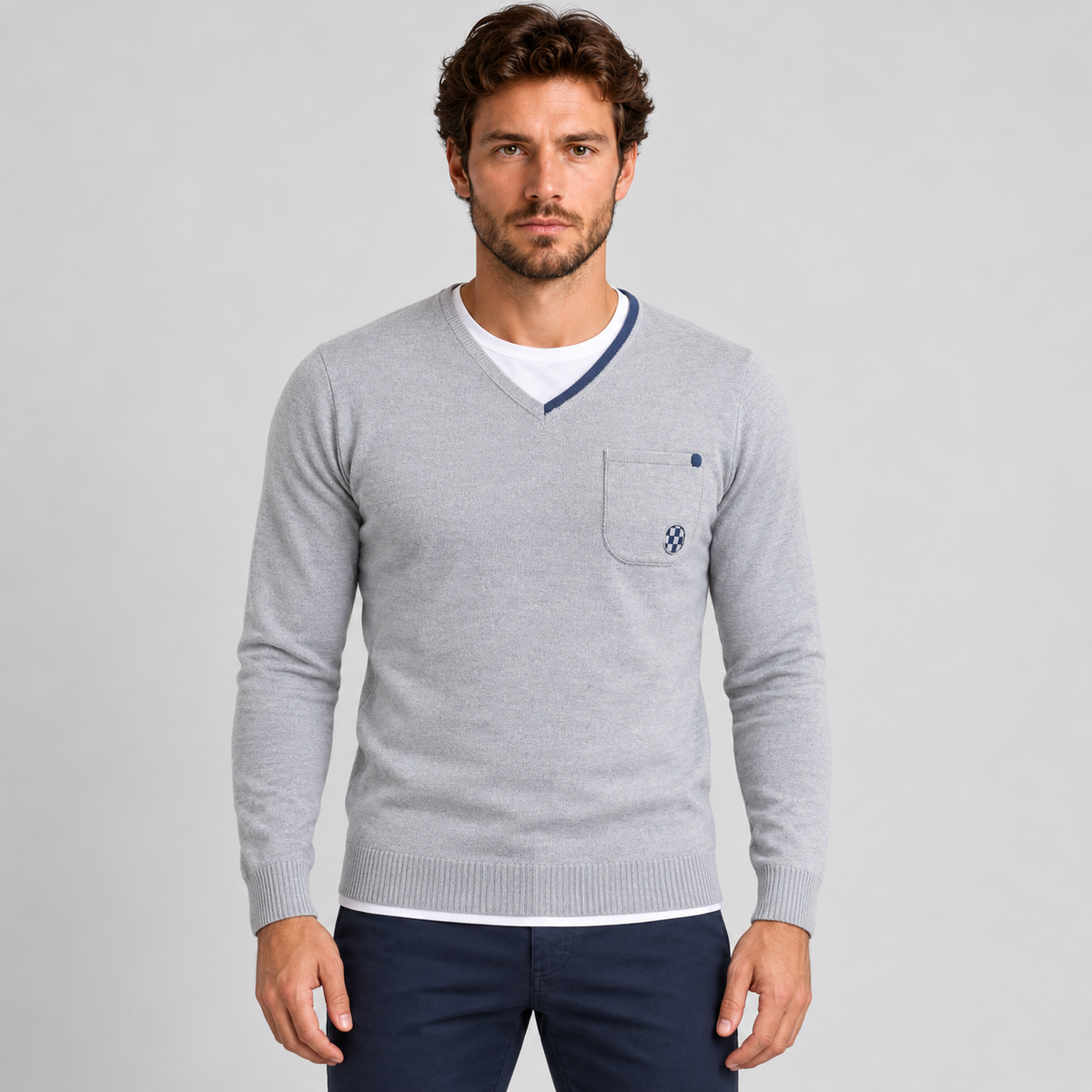 LANGARM-T-SHIRT FÜR HERREN, 100 % BAUMWOLLE, HERGESTELLT IN ITALIEN